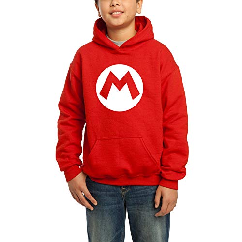 Desconocido Mario Adventure Sport - Sudadera con Capucha y Bolsillo para niños (5 años, Rojo)
