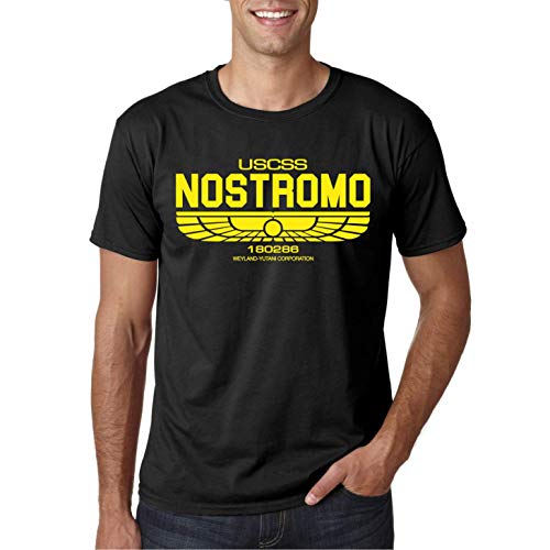 Desconocido USCSS Nostromo - Camiseta Ciencia ficcion para Hombre (Negro, XL)
