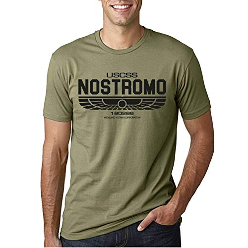 Desconocido USCSS Nostromo - Camiseta Ciencia ficcion para Hombre (Verde Oliva, M)