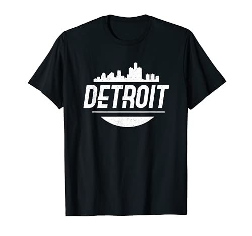 Detroit City Skyline Urban Streetwear Michigan regalo Camiseta