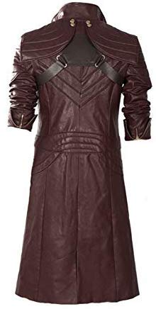 Devil May Cry Dante 4 - Abrigo de piel color granate DMC -  granate -  XX-Small