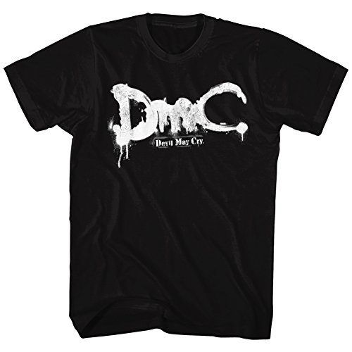Devil May Cry Videojuego Acción Aventura Combat Series Logo Camiseta Adulto - Negro - 6X-Large