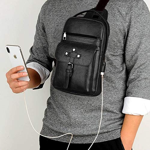 DFV mobile - Backpack Waist Shoulder Bag Compatible with Ebook, Tablet and for BLU Studio Mega (2020) - Black
