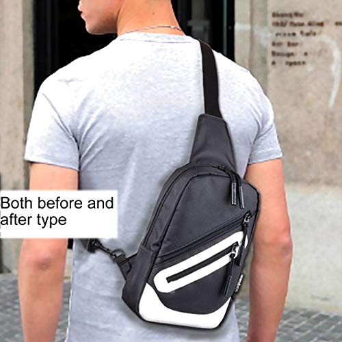DFV mobile - Backpack Waist Shoulder Bag Nylon Compatible with Ebook, Tablet and for BLU Studio Mega (2020) - Black