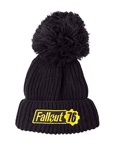 Difuzed Fallout Beanies 76 Logo Bobble - Gorro de Punto Negro