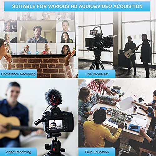 DIGITNOW! Convertidor De Captura De Vídeo, HDMI A USB 2.0 Convertidor Video Audio1080P 30FPS HD Dispositivo De Transmisión,para Edite Video/Juego/Transmisión