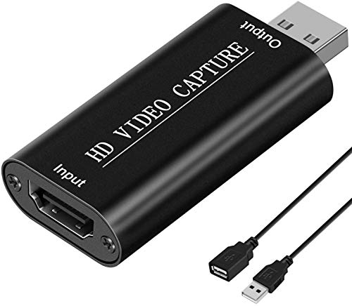 DIGITNOW! Convertidor De Captura De Vídeo, HDMI A USB 2.0 Convertidor Video Audio1080P 30FPS HD Dispositivo De Transmisión,para Edite Video/Juego/Transmisión