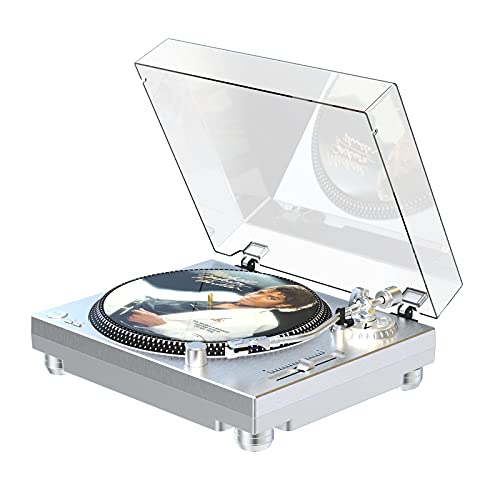 DIGITNOW!HiFi Tocadiscos de Vinilo de Alta fidelidad con Transmision por Correa, Reproductor de Vinilo con Cartucho magnetico, Conversion de Vinilo a Digital Antideslizante y Control de Tono Variable