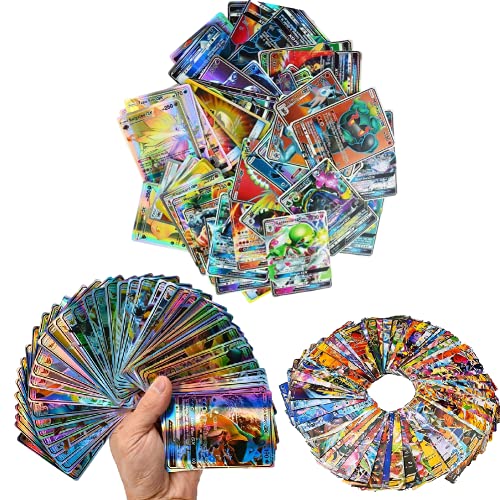 DIGZ Poke Card Trading Card 100 Tarjetas GX Completas, 100 Tarjetas, Divertidas Tarjetas Flash,Tarjetas GX Tag Team,Carta rara, Carta de batalla