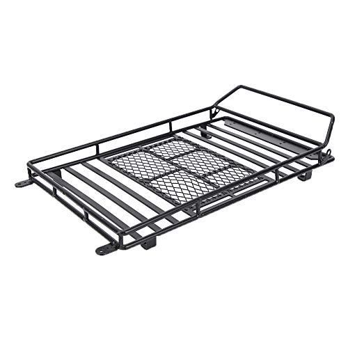 Dilwe Portaequipajes de Coche RC, Portaequipajes de Techo de Metal con luz LED para Axial SCX10 1/10 RC Crawler Car