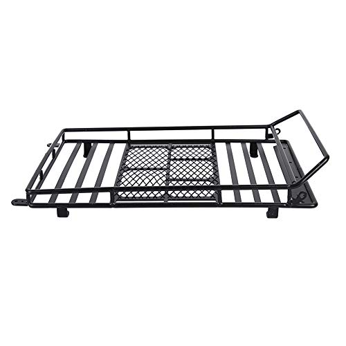 Dilwe Portaequipajes de Coche RC, Portaequipajes de Techo de Metal con luz LED para Axial SCX10 1/10 RC Crawler Car