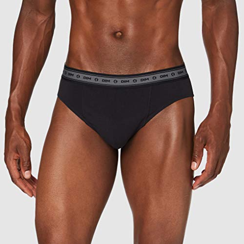 Dim Slip Green Bio Ecosmart X3 Calzoncillos Tipos bóxer, Noir/Gris Perle/Noir, L para Hombre