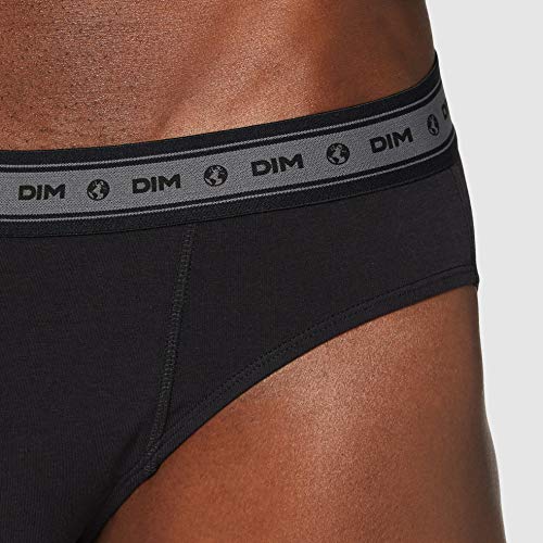 Dim Slip Green Bio Ecosmart X3 Calzoncillos Tipos bóxer, Noir/Gris Perle/Noir, L para Hombre