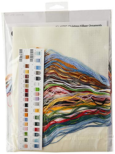 DIMENSIONS Ornamenti Oro Collezione Natale villaggio contato Cross St-5" Lunga Serie di Sei Avorio