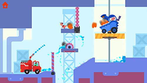 Dinosaur Fire Truck - Rescue Games for kids