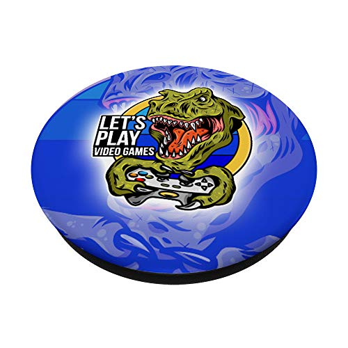 Dinosaurio Dino Joystick Jugador Consola Gamer PC VR Regalo PopSockets Agarre y Soporte para Teléfonos y Tabletas