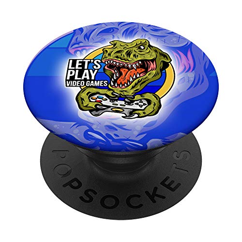 Dinosaurio Dino Joystick Jugador Consola Gamer PC VR Regalo PopSockets Agarre y Soporte para Teléfonos y Tabletas