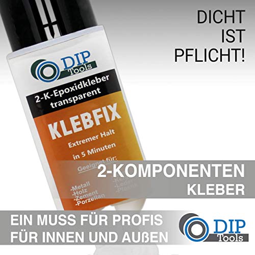 DIP-Tools - Adhesivo epoxi de dos componentes, pegamento universal, libre de BPA (1x25ml)