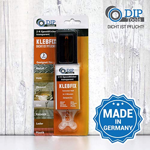 DIP-Tools - Adhesivo epoxi de dos componentes, pegamento universal, libre de BPA (1x25ml)