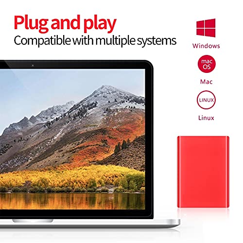 Disco duro externo de metal Hdd 320g/500g/1tb, almacenamiento de copia de seguridad portátil de 2,5 pulgadas, apto para ordenadores de escritorio, Ps4, Xbox, ordenadores portátiles (2 TB)