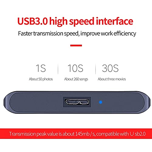 Disco duro externo de metal Hdd 320g/500g/1tb, almacenamiento de copia de seguridad portátil de 2,5 pulgadas, apto para ordenadores de escritorio, Ps4, Xbox, ordenadores portátiles (2 TB)