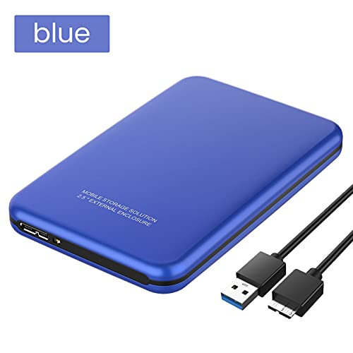 Disco duro externo HDD de 1 Tb/320 Gb/60 GB, USB 3.0 portátil de almacenamiento de copia de seguridad móvil, adecuado para PC, portátil, escritorio, MacBook, Xbox One, Ps4, Smart Tv (120 GB, azul)