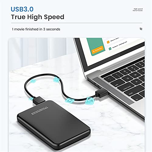 Disco duro externo HDD de 1 Tb/320 Gb/60 GB, USB 3.0 portátil de almacenamiento de copia de seguridad móvil, adecuado para PC, portátil, escritorio, MacBook, Xbox One, Ps4, Smart Tv (120 GB, azul)