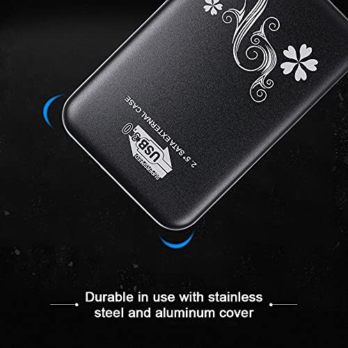 Disco duro externo HDD de 2 TB / 500 gb / 120 gb / 80 gb, USB 3.0 portátil de almacenamiento de copia de seguridad móvil, adecuado para PC Desktop, Ps4, Laptop, Xbox, Smart TV (1 TB, Negro)