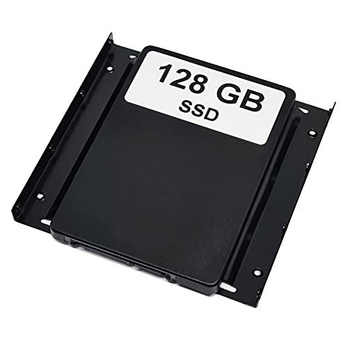 Disco duro SSD de 128 GB con marco de montaje (2,5" a 3,5") compatible con placa base Asus P5KPL-AM SE, incluye tornillos y cable SATA