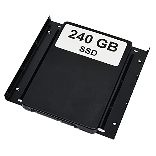 Disco duro SSD de 240 GB con marco de montaje (2,5" a 3,5") compatible con placa base Asus P5KPL-AM/PS – incluye tornillos y cable SATA