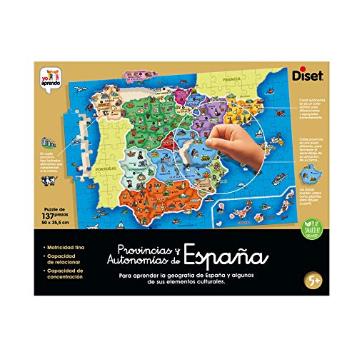 Diset- Provincias y Autonomías de España - Puzle educativo para aprender la geografía española a partir de 5 años