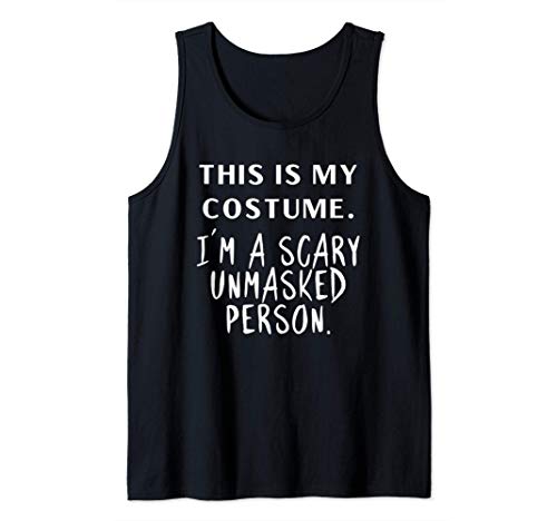 Disfraz de persona sin máscara aterradora Halloween 2020 Camiseta sin Mangas