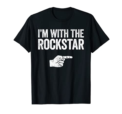 Disfraz de Rockstar con camiseta a juego con texto en inglés "I'm With The Camiseta