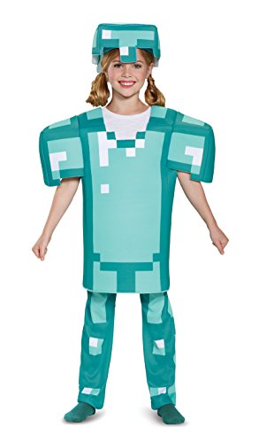 Disguise Minecraft Disfraz Minecraft Niño Armadura de Diamante Deluxe, Disfraz Carnaval Niño Disponible En Talla L