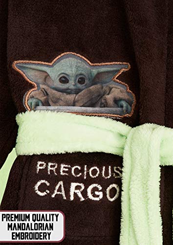 Disney Bata para niños de Star Wars con forma de bebé Yoda de The Mandalorian (Marron/Verde, 11-12 años)