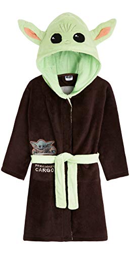 Disney Bata para niños de Star Wars con forma de bebé Yoda de The Mandalorian (Marron/Verde, 11-12 años)