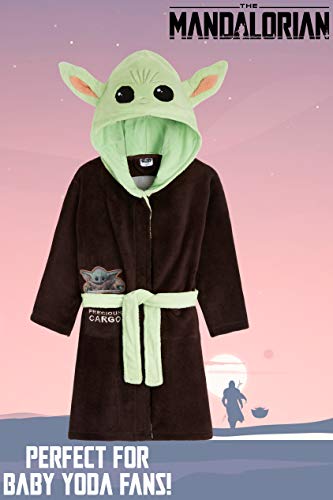 Disney Bata para niños de Star Wars con forma de bebé Yoda de The Mandalorian (Marron/Verde, 13-14 años)