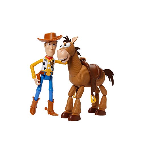 Disney GDB91 Pixar Toy Story 4 Woody and Bullseye Movie-inspired Relative-Scale for Storytelling Play, 2-figure pack