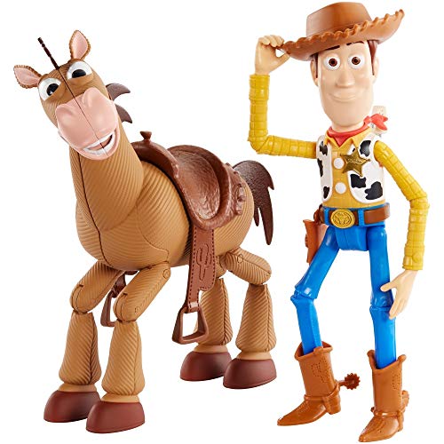 Disney GDB91 Pixar Toy Story 4 Woody and Bullseye Movie-inspired Relative-Scale for Storytelling Play, 2-figure pack