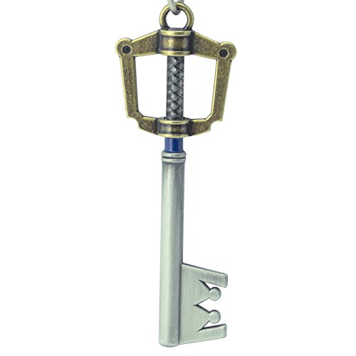 Disney Kingdom Hearts - Llavero 3D con diseño de hoja impresa, color plateado y dorado