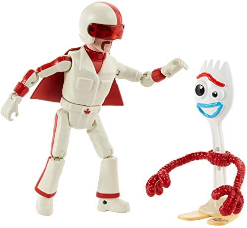 Disney Toy Story 4 Figura Forky con Duke Caboom, juguetes niños + 3 años (Mattel GGX29)