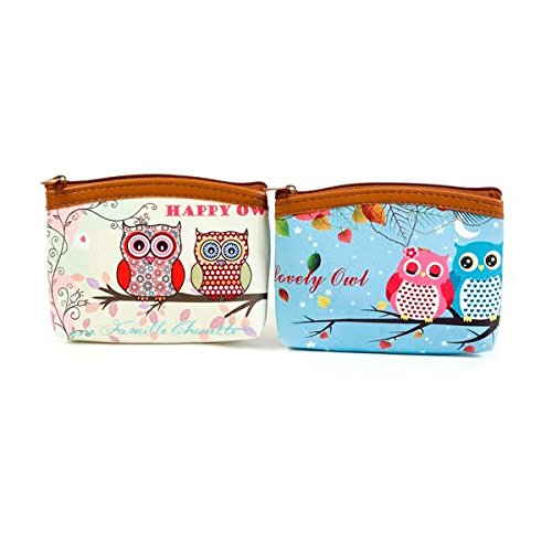 DISOK - Monedero Buhos Happy (Precio Unitario)- Detalles Bodas Baratos, Monederitos, Carteras y Monederos para Recuerdos y Regalos de Bodas Baratos Originales para invitadas