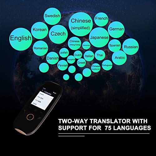 Dispositivo de traductor de voz inteligente con pantalla táctil WiFi Bidireccional en tiempo real Soporte de traductor de idiomas instantáneo 45 idiomas (blanco)