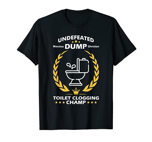 Divertido Campeón de obstrucción de inodoro invicto División de descarga masiva Camiseta