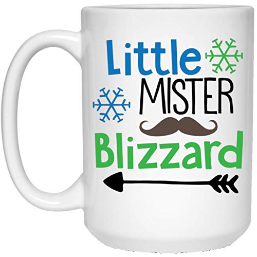 Divertidos regalos de Navidad Little Mister Blizzard Taza 11 oz