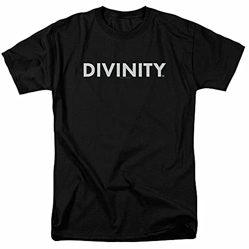Divinity Logo T Shirt Comic Book Video Game tee Black Black XL