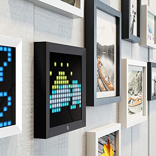 DIVOOM PIXOO Marco LED Programable Color Negro, Bluetooth, 256 RGB Leds