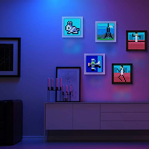 DIVOOM PIXOO Marco LED Programable Color Negro, Bluetooth, 256 RGB Leds