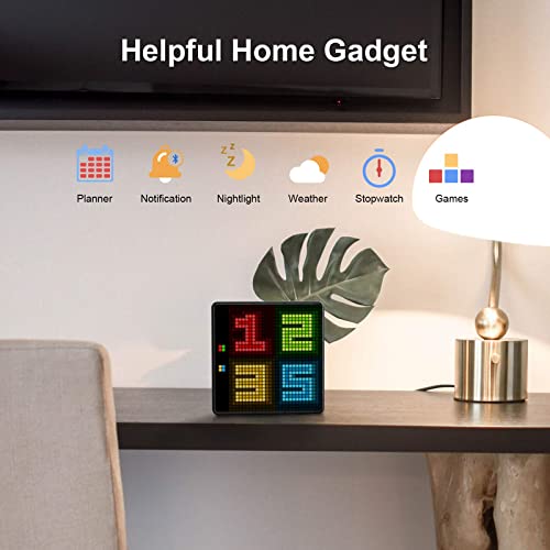 Divoom Pixoo-Max Pixel Display, APP Pantalla de control de teléfono móvil con pantalla LED programable de 32 x 32 para decoración del hogar, publicidad de negocios