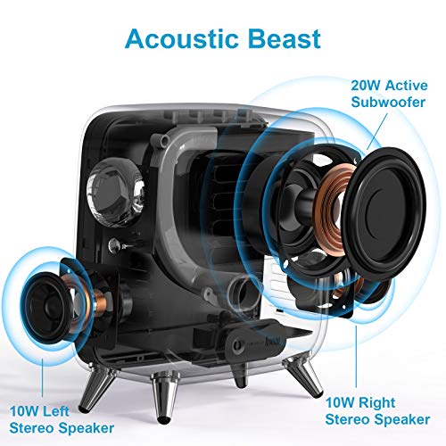 Divoom Tivoo MAX Pixel LED Art - Altavoz Bluetooth con Potencia de Salida de 40 W, batería integrada y aplicación Inteligente - Color Midnight Black